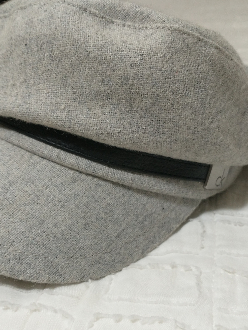 Calvin Klein Gray Wool Newsboy Cabbie Hat, One Size, Gilmore Girls, Cottagecore